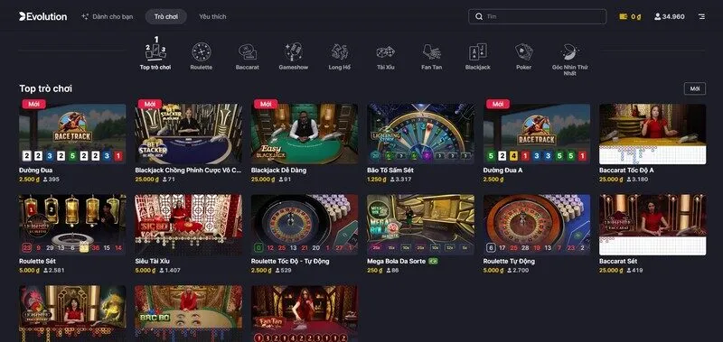 Cách tham gia Evolution Casino của Loto188